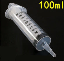 Load image into Gallery viewer, 100ml/150ml Reusable Big Large Hydroponics Plastic Pets Nutrient Sterile Health Measuring Syringe Tools Cat Feeding Accessories