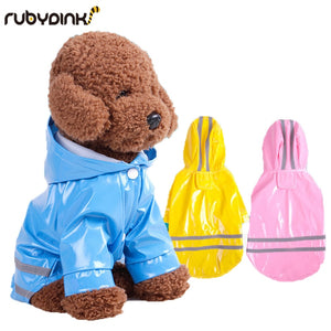 Summer Outdoor Puppy Pet Rain Coat S-XL Hoody Waterproof Jackets PU Raincoat for Dogs Cats Apparel Clothes by Rubydink