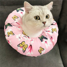 Load image into Gallery viewer, New Cat E-Collar Recovery Cone Adjustable Cotton Blends Neck Recover  Cat Dog Printed Elizabeth Circle Pet Protection Collar