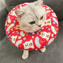 Load image into Gallery viewer, New Cat E-Collar Recovery Cone Adjustable Cotton Blends Neck Recover  Cat Dog Printed Elizabeth Circle Pet Protection Collar