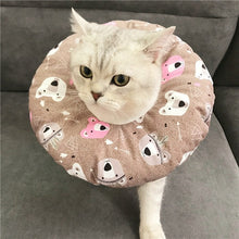 Load image into Gallery viewer, New Cat E-Collar Recovery Cone Adjustable Cotton Blends Neck Recover  Cat Dog Printed Elizabeth Circle Pet Protection Collar