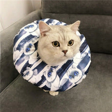 Load image into Gallery viewer, New Cat E-Collar Recovery Cone Adjustable Cotton Blends Neck Recover  Cat Dog Printed Elizabeth Circle Pet Protection Collar