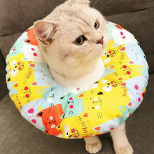 Load image into Gallery viewer, New Cat E-Collar Recovery Cone Adjustable Cotton Blends Neck Recover  Cat Dog Printed Elizabeth Circle Pet Protection Collar