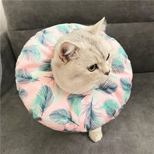 Load image into Gallery viewer, New Cat E-Collar Recovery Cone Adjustable Cotton Blends Neck Recover  Cat Dog Printed Elizabeth Circle Pet Protection Collar