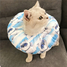 Load image into Gallery viewer, New Cat E-Collar Recovery Cone Adjustable Cotton Blends Neck Recover  Cat Dog Printed Elizabeth Circle Pet Protection Collar