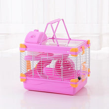 Load image into Gallery viewer, Yfashion Hamster Cage Deluxe Portable Cage of Guinea Funny Acrylic Small Pets Mouse House with Hamster Hedgehog