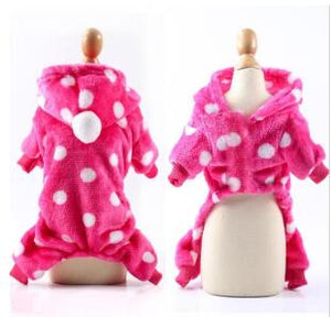 Dog Clothes Pajamas Fleece Jumpsuit Winter Dog Clothing Four Legs Warm Pet Clothing Outfit Small Dog Star Costume Apparel 30