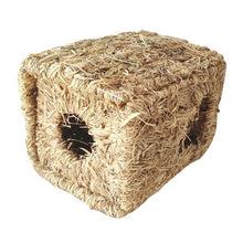 Load image into Gallery viewer, Pet Hamster Nest Woven Natural Straw Rabbit Guinea Pigs Warm House Handmade Cage For Winter Small Animals Supplies