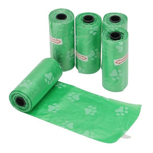 5 Pcs/lot Pets Dog Poop Bags Great For All Waste Pet Printed Disposable Bag, Environment-friendly