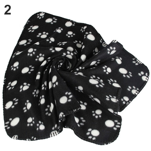 Wholesale Pet Cat Kitten Dog Puppy Winter Blanket Warm Beds Mat Cover Soft Fleece Paw Print Dogs Cats Pet Blanket Fleece Towel