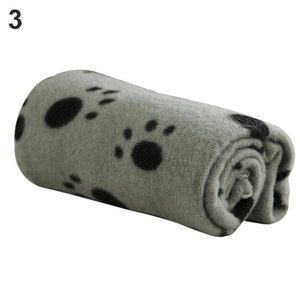 Wholesale Pet Cat Kitten Dog Puppy Winter Blanket Warm Beds Mat Cover Soft Fleece Paw Print Dogs Cats Pet Blanket Fleece Towel