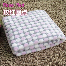 Load image into Gallery viewer, Soft Flannel Pet Dog Blanket Dots Printed Breathable Dog Cat Bed Mat Warm Pet Sleeping Cushion Cover For Pet Dog Cat Products