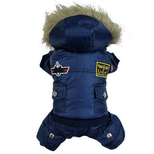 Load image into Gallery viewer, High Qulaity Dog Puppy Winter Jacket Coat USA AIR FORCE Winter Clothes Pets Animals Cat Hoody Warm Jumpsuit Pants Apparel