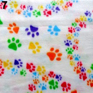 Wholesale Pet Cat Kitten Dog Puppy Winter Blanket Warm Beds Mat Cover Soft Fleece Paw Print Dogs Cats Pet Blanket Fleece Towel