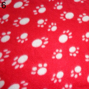 Wholesale Pet Cat Kitten Dog Puppy Winter Blanket Warm Beds Mat Cover Soft Fleece Paw Print Dogs Cats Pet Blanket Fleece Towel