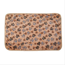 Load image into Gallery viewer, New Cute Dog Bed Mats Soft Flannel Fleece Paw Foot Print Warm Pet Blanket Sleeping Beds Cover Mat For Small Medium Dogs Cats