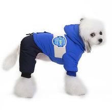Load image into Gallery viewer, pawstrip Soft Winter Dog Clothes Puppy Jumpsuit Clothing Warm Dog Coat With Hood Fur Collar Pet Apparel Winter Dog Outfits S-XXL