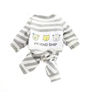 Pet Dog Clothes Striped Dog Jumpsuit Pajamas Dog Coats Dog Clothing  french bulldog Chihuahua Puppy Knitted Coat Pet Apparel