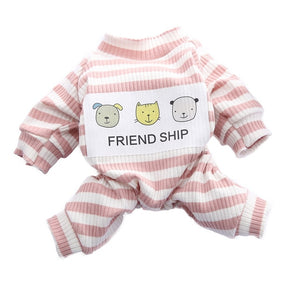 Pet Dog Clothes Striped Dog Jumpsuit Pajamas Dog Coats Dog Clothing  french bulldog Chihuahua Puppy Knitted Coat Pet Apparel