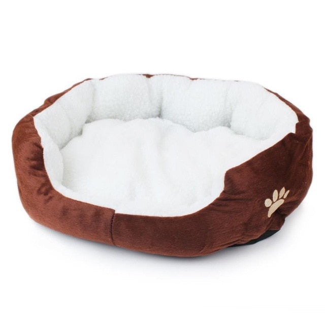 Pet Dog Cashmere Bed Warming Dog House Soft Sofa Material Nest Dog Baskets Fall Winter Warm Kennel For Cat Puppy Supplies