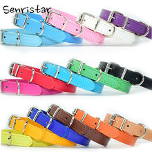 Load image into Gallery viewer, PU Leather Solid Soft Colorful Pet Dog Collar For Small Medium Large Dogs Neck Strap Adjustable Safe Puppy Kitten Cats Collar