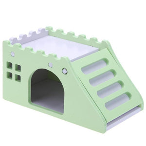 1pcs Luxurious Hamster House Swing Toy Slide Hamsters Nest Loft Bed Cage Nest Pet Hedgehog Castle Climb Toys Small Pet House