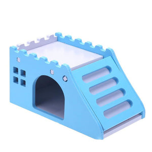 1pcs Luxurious Hamster House Swing Toy Slide Hamsters Nest Loft Bed Cage Nest Pet Hedgehog Castle Climb Toys Small Pet House