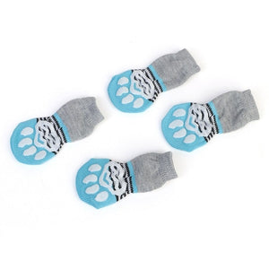 4 pcs/set Indoor Pet Dog Socks Soft Quality Cotton Warm Antiskid Paws Dirts Away Easy Washing Dog Cat Shoe Socks