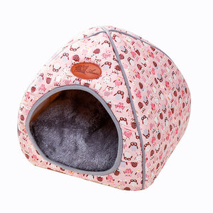 Small Pet Dog House Kennel Bed Mat Cat Blanket Pets Tent Unfolding To Be Thicken Winter Pet Beds Mattress Flannel Fabric Warm