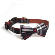 Load image into Gallery viewer, Plaid Printing Camouflage Pets Dog Collars Cute Striped Bowknot Puppy Cats Neck Bow Tie Bulldog Decoration Large Dog Collar