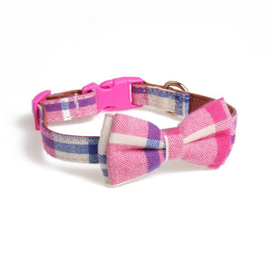 Plaid Printing Camouflage Pets Dog Collars Cute Striped Bowknot Puppy Cats Neck Bow Tie Bulldog Decoration Large Dog Collar