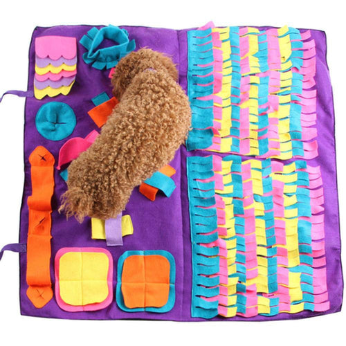 Pet Dog Sniffing Mat Find Food Activity Training Blanket Play Toys Dog Mat For Relieve Detachable Stress Puzzle Sniffing Mat Pad