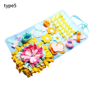 Pet Dog Sniffing Mat Find Food Activity Training Blanket Play Toys Dog Mat For Relieve Detachable Stress Puzzle Sniffing Mat Pad