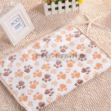 Load image into Gallery viewer, Cute Pet Small Warm Blanket Paw Print Dog Cat Hamsters Puppy Fleece Soft Beds Mat Cushion Pad