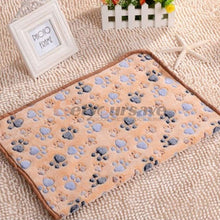 Load image into Gallery viewer, Cute Pet Small Warm Blanket Paw Print Dog Cat Hamsters Puppy Fleece Soft Beds Mat Cushion Pad